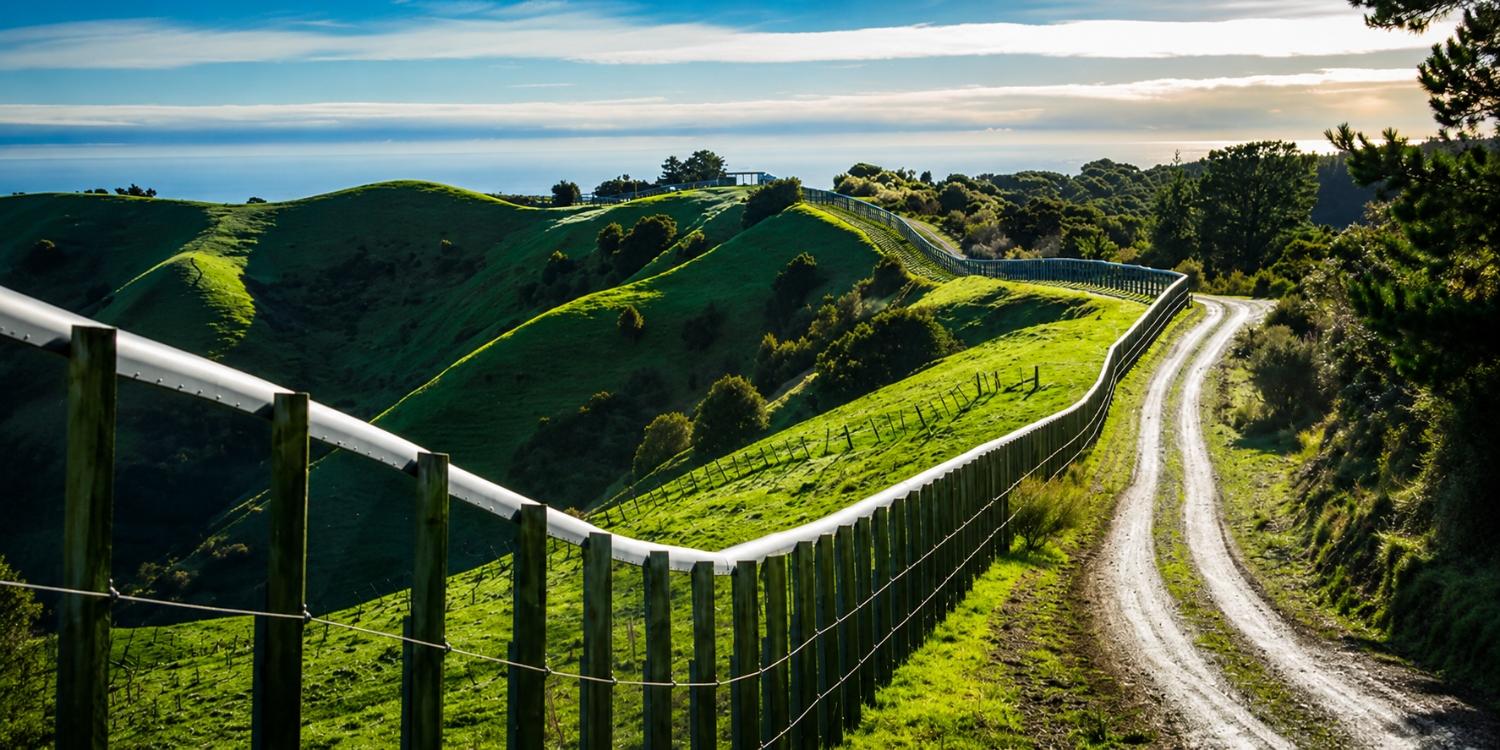 A section of Cape Kidnappers’ predator fence [Courtesy Cape Kidnappers]